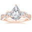 14K Rose Gold Luxe Willow Three Stone Diamond Ring (1/2 ct. tw.), smalltop view