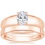 14K Rose Gold Adrian Ring with 2.5mm Soft Edge Quattro Wedding Ring