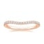 14K Rose Gold Curved Ballad Diamond Ring (1/6 ct. tw.), smalltop view