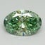 1.61 Ct. Fancy Vivid Pacific Green Oval Lab Grown Diamond