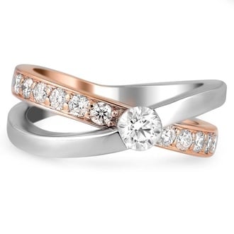 Custom Mixed Metal Split-Shank Ring