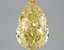 3.46 Ct. Fancy Vivid  Yellow Pear Lab Grown Diamond