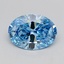 1.58 Ct. Fancy Vivid  Blue Oval Lab Grown Diamond