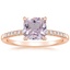 14K Rose Gold Viviana One-Quarter Coverage Diamond Ring, smalltop view