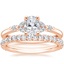 14K Rose Gold Verbena Diamond Ring with Luxe Amelie Diamond Ring (1/2 ct. tw.)