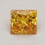 1.39 Ct. Fancy Vivid Orangy Yellow Princess Lab Grown Diamond