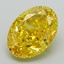 3.58 Ct. Fancy Vivid Yellow Oval Lab Grown Diamond