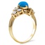 The Wylie Ring, smalltop view on a hand