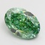 2.95 Ct. Fancy Vivid Green Oval Lab Grown Diamond