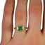 The Odina Ring, smallzoomed in top view on a hand