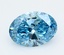 2.55 Ct. Fancy Vivid  Blue Oval Lab Grown Diamond