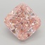 7.81 Ct. Fancy Vivid  Pink Cushion Lab Grown Diamond