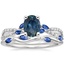 Platinum Luxe Willow Sapphire and Diamond Ring (1/8 ct. tw.) with Winding Willow Sapphire Ring