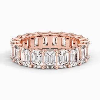 Emerald Eternity Lab Diamond Ring (6 ct. tw.) in 14K Rose Gold