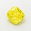 1.09 Ct. Fancy Vivid  Yellow Cushion Lab Grown Diamond