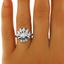The Gabine Ring, smalltop view on a hand