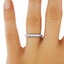 The Andrea Ring, smalltop view on a hand