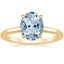 18K Yellow Gold Elodie 1.8mm Solitaire Ring, smalltop view