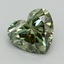1.05 Ct. Fancy Vivid Green Heart Lab Grown Diamond