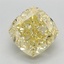 3.04 Ct. Fancy Intense Yellow Cushion Lab Grown Diamond