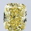 3.06 Ct. Fancy Vivid Yellow Cushion Lab Grown Diamond