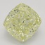 3.51 Ct. Fancy Light Yellow Cushion Diamond
