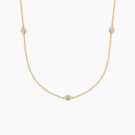 Bezel Strand 18 in. Diamond Necklace (1/6 ct. tw)