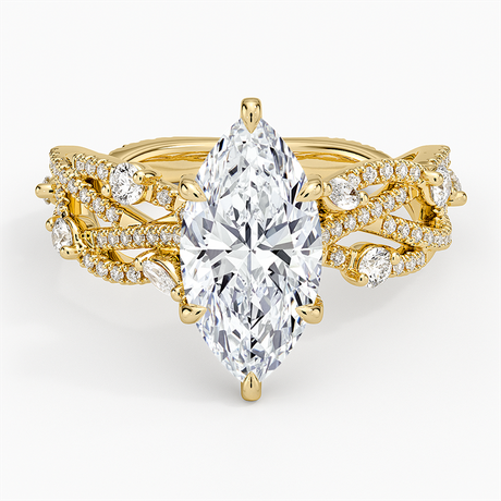 18K Yellow Gold Grand Secret Garden Diamond Ring