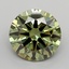 5.00 Ct. Fancy Vivid  Green Round Lab Grown Diamond