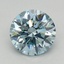 0.80 Ct. Fancy Intense Greenish Blue Round Lab Grown Diamond