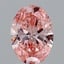 1.52 Ct. Fancy Vivid  Pink Oval Lab Grown Diamond