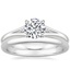 Platinum Lena Diamond Ring with 2mm Comfort Fit Wedding Ring