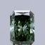 0.99 Ct. Fancy Vivid Green Radiant Lab Grown Diamond