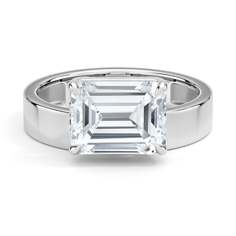 14K White Gold Peyton Floating Diamond Solitaire Ring