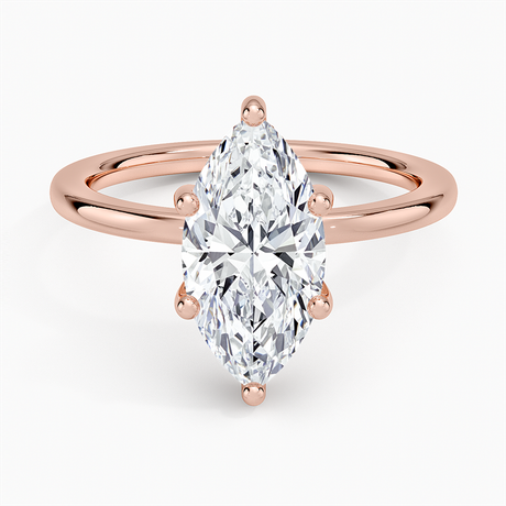 14K Rose Gold Sydney Perfect Fit Hidden Halo Six-Prong Diamond Ring
