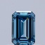 0.53 Ct. Fancy Vivid Blue Emerald Lab Grown Diamond