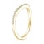 18K Yellow Gold Curved Diamond Ring (1/6 ct. tw.), smallside view