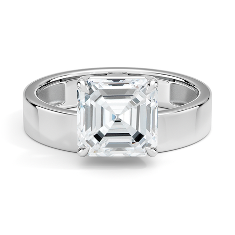 18K White Gold Peyton Floating Diamond Solitaire Ring