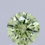 1.10 Ct. Fancy Vivid  Green Round Lab Grown Diamond