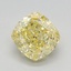 1.24 Ct. Fancy Intense Yellow Cushion Lab Grown Diamond
