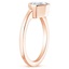 14K Rose Gold Cielo Bezel Ring, smallside view