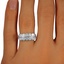 The Hypatia Ring, smallzoomed in top view on a hand