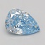 4.08 Ct. Fancy Vivid Blue Pear Lab Grown Diamond