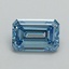 1.00 Ct. Fancy Intense Blue Emerald Lab Grown Diamond