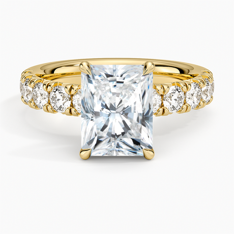 18K Yellow Gold Ellora Half Coverage Diamond Ring