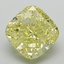 2.79 Ct. Fancy Intense  Yellow Cushion Lab Grown Diamond