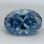 1.01 Ct. Fancy Vivid Blue Oval Lab Grown Diamond