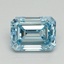 1.51 Ct. Fancy Intense Blue Emerald Lab Grown Diamond
