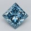 3.26 Ct. Fancy Vivid  Blue Princess Lab Grown Diamond