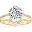 18K Yellow Gold Luxe Dawn Diamond Ring with Lunette Diamond Ring